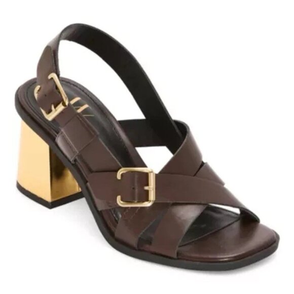 NWB Worthington Woman’s Rusk Heeled Sandals Chocolate Size 9 MSRP $65 - Picture 1 of 6